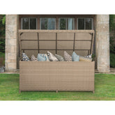 Sandstone Rattan Large Cushion Box with Linergarden